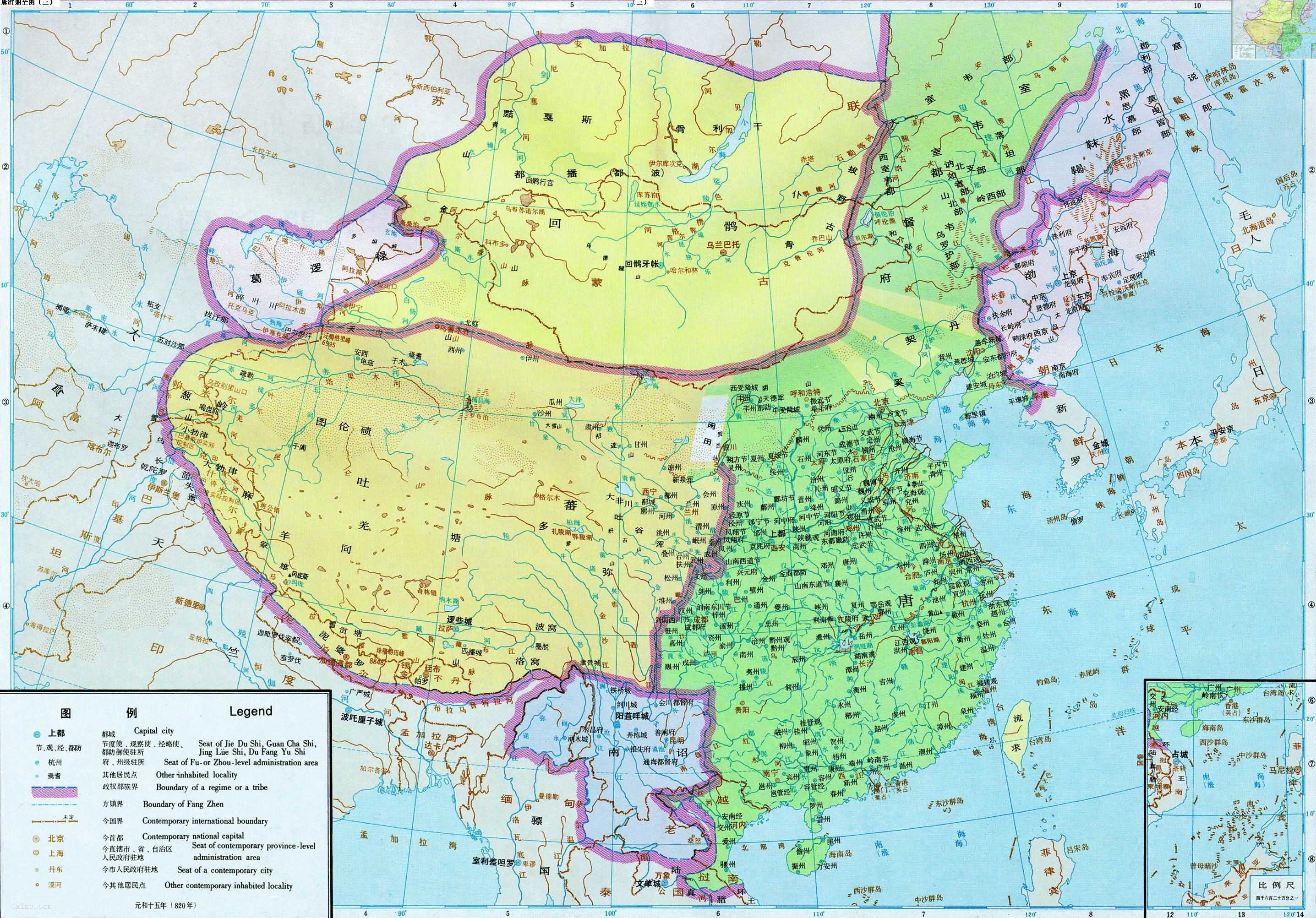 唐时期历史地图全图（三）