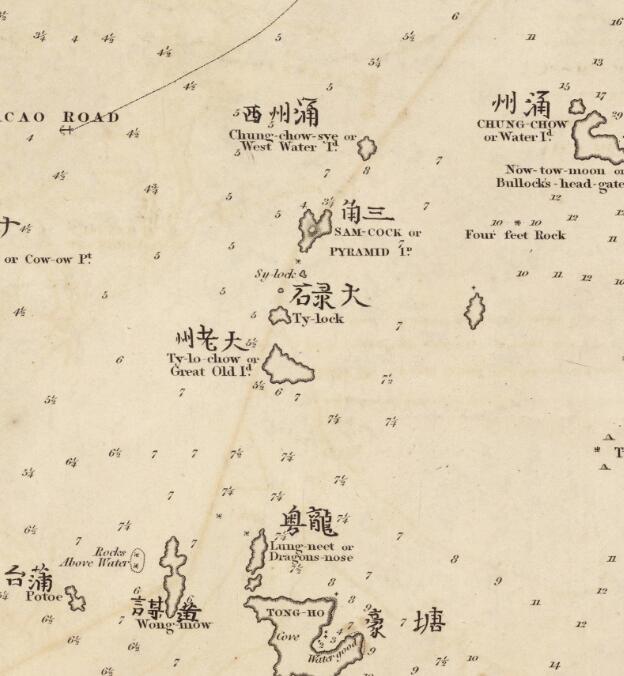 1847年广东珠江地图 中英文对照版插图2