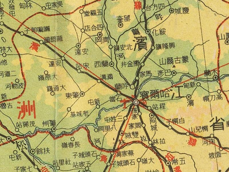 1937年《满洲北支最新大地图》插图1