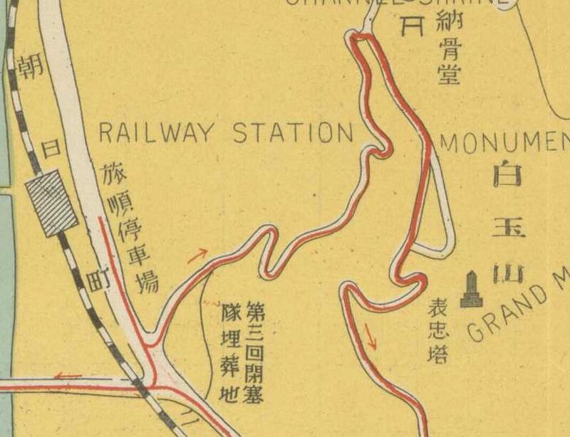 1935年 旅顺市街图及战迹案内地图插图2