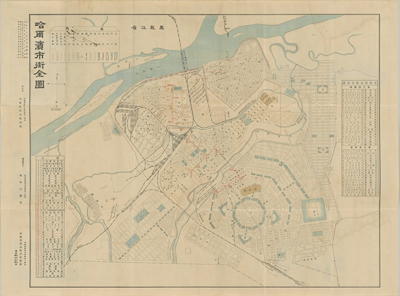 1929年哈尔滨市街全图插图