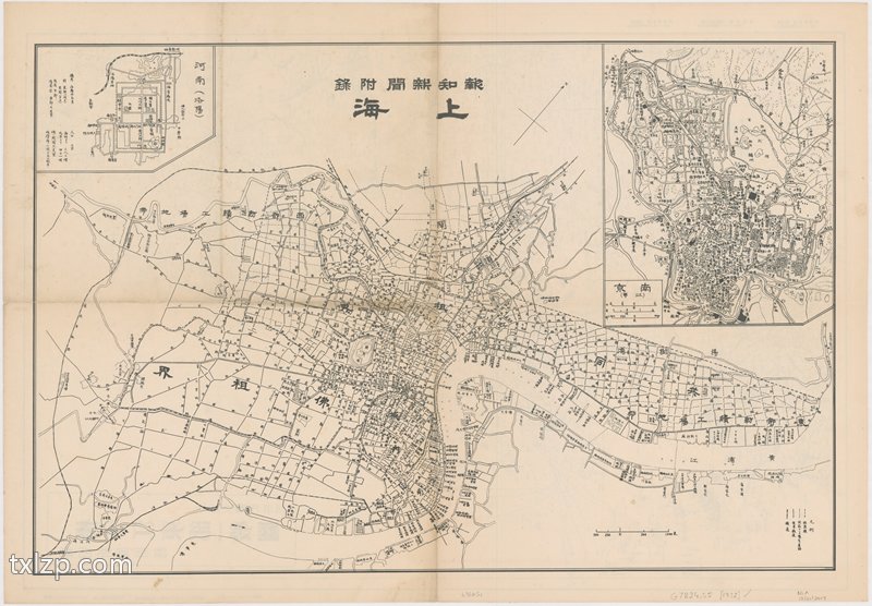 1932年上海地图 报知新闻附录插图
