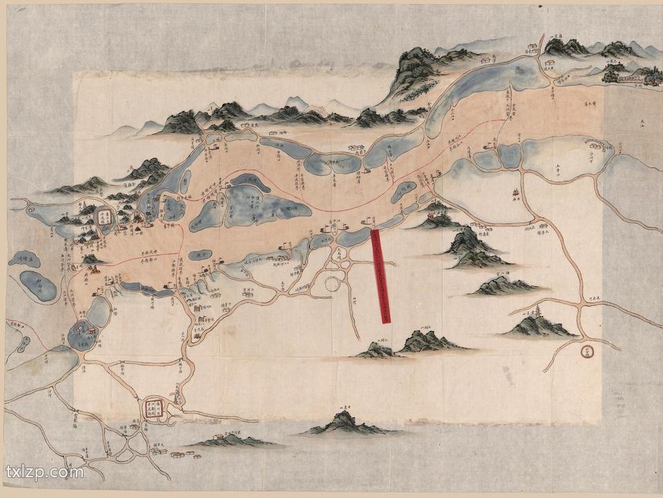 1864年长江水师瓜州镇标中营江汛全图插图