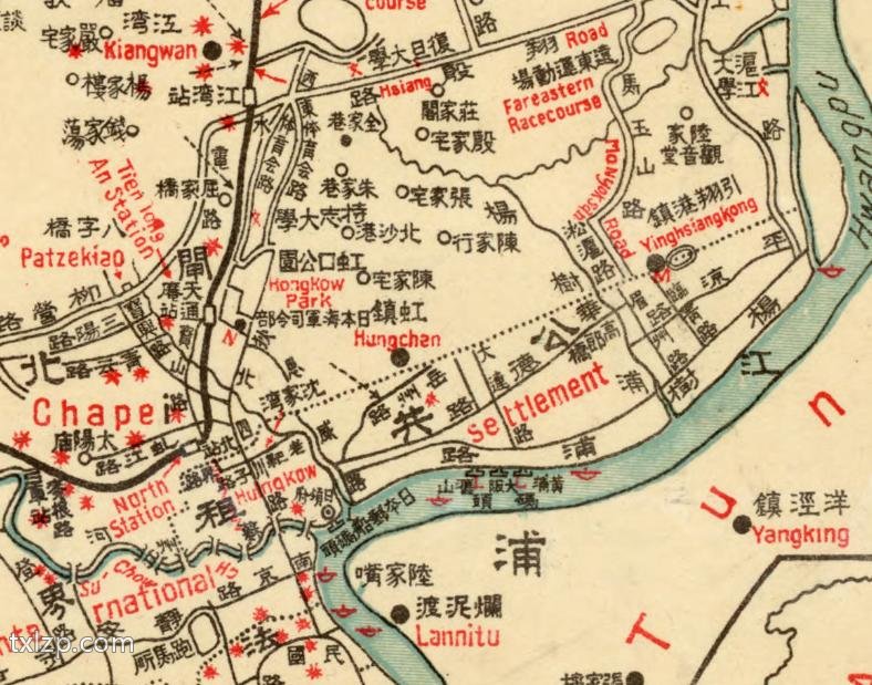 1932年上海《暴日侵沪战区地图》插图1
