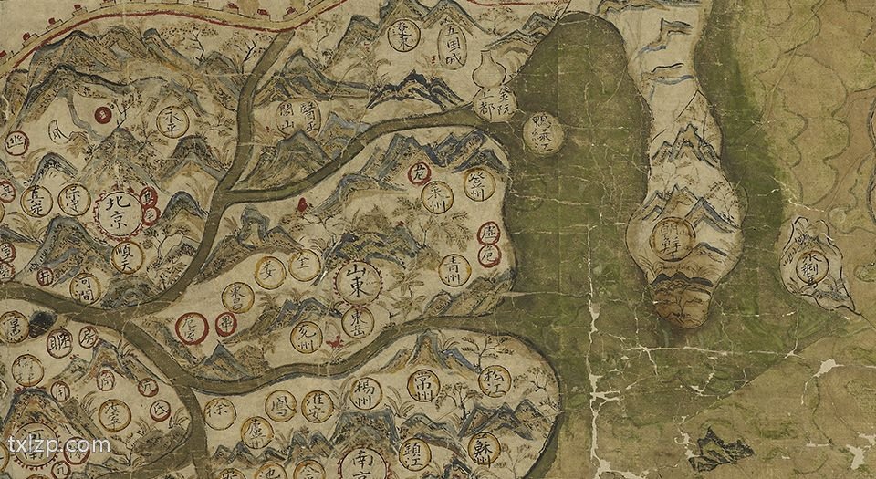 1654年《东西洋航海图》塞尔登中国地图插图3