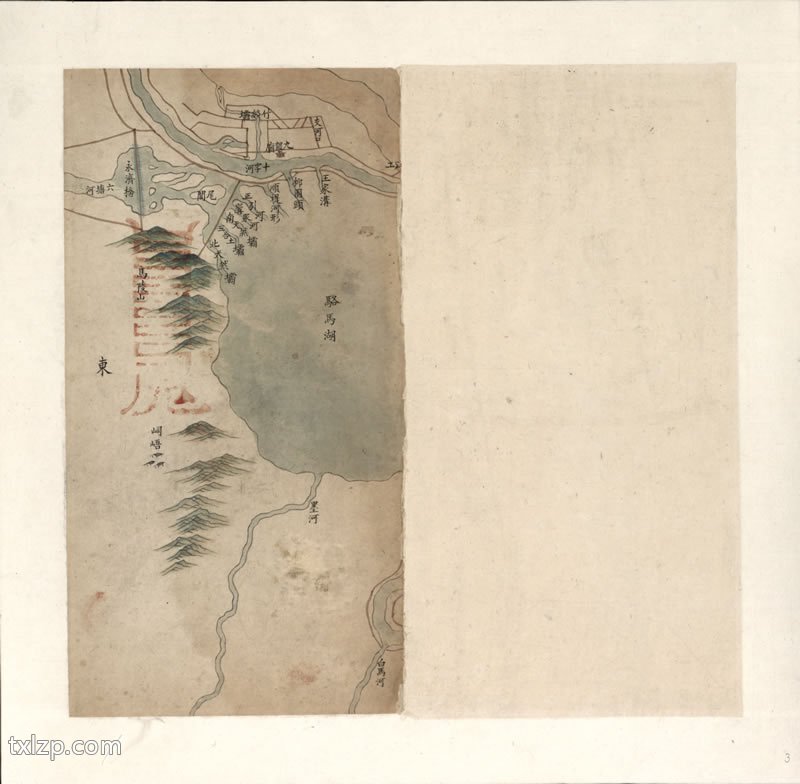 1749年《黄河下游闸坝图》插图2