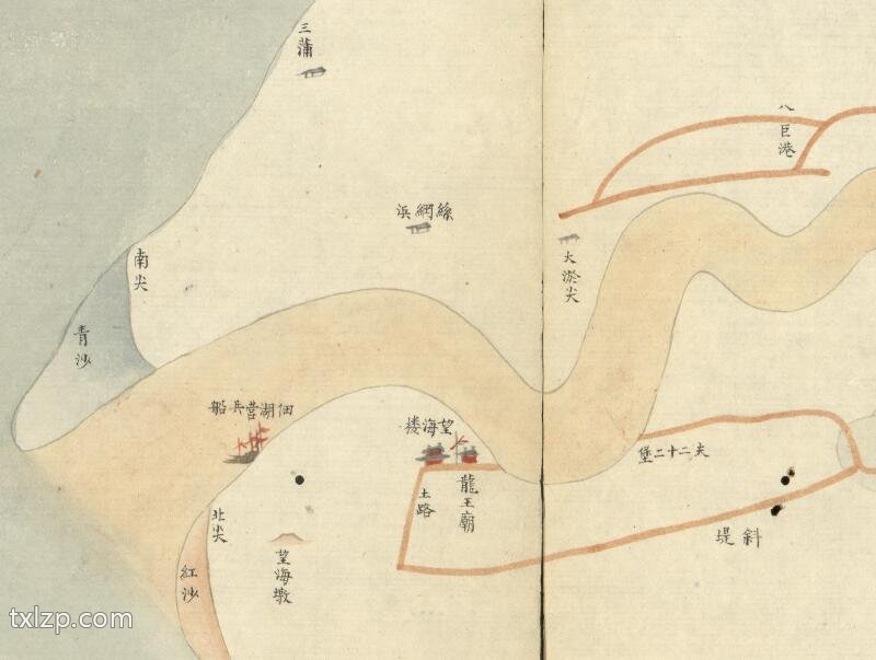 1824年《六省黄河埽坝河道全图》插图4