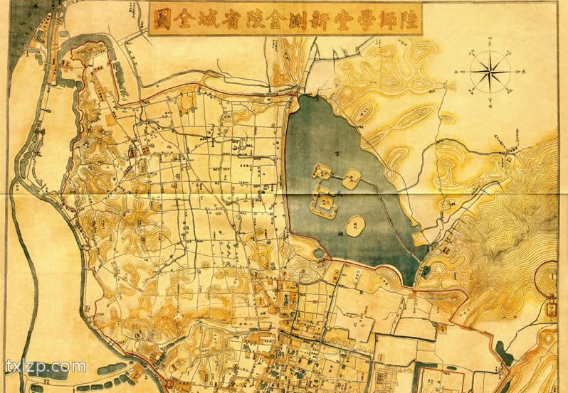 1910年《陆师学堂新测金陵省城全图》插图