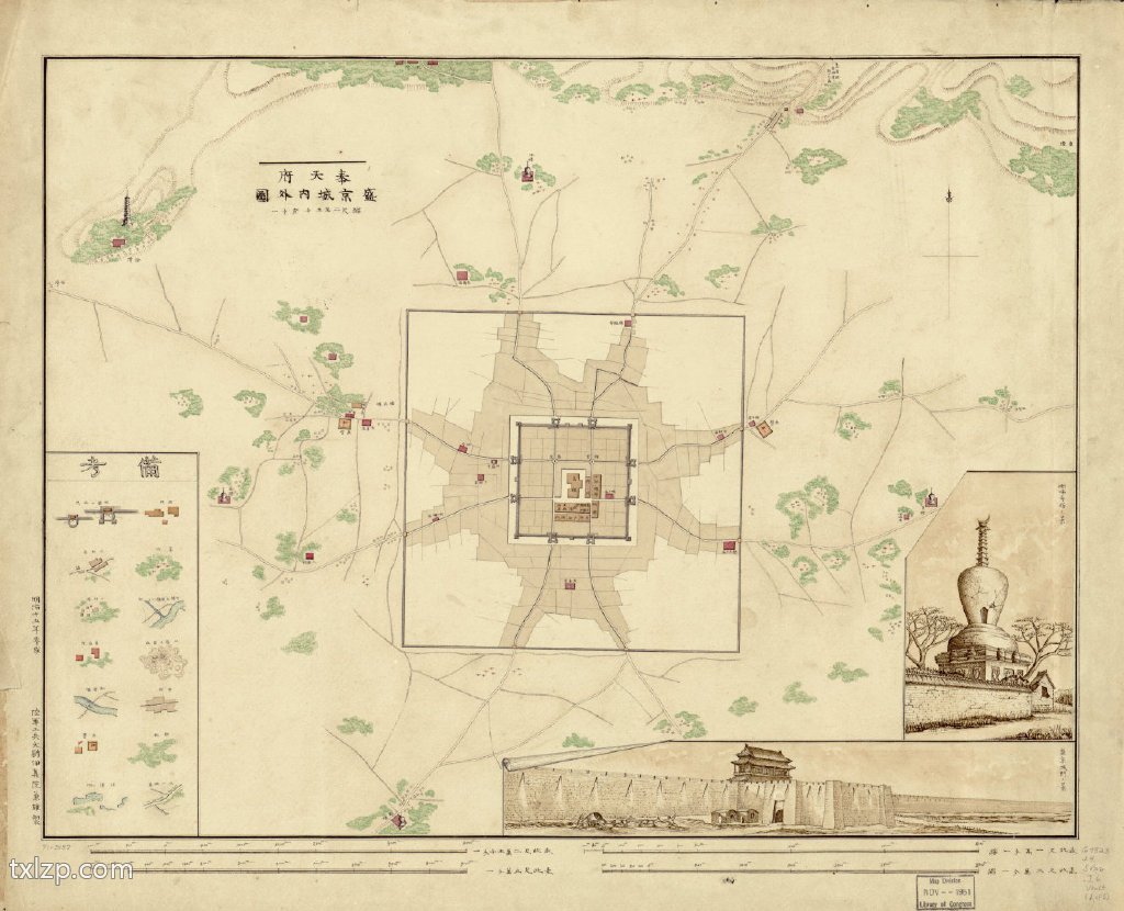 1882年《奉天府盛京城内外图》插图