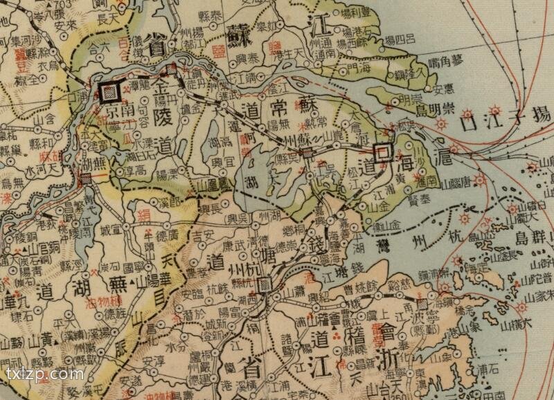 1929年《中华民国新地图·交通及物产详记》插图3
