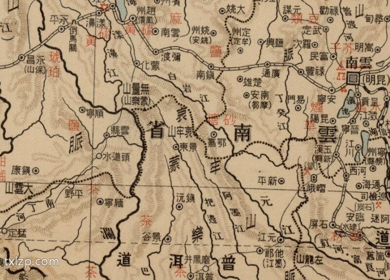 1929年《中华民国新地图·交通及物产详记》插图6
