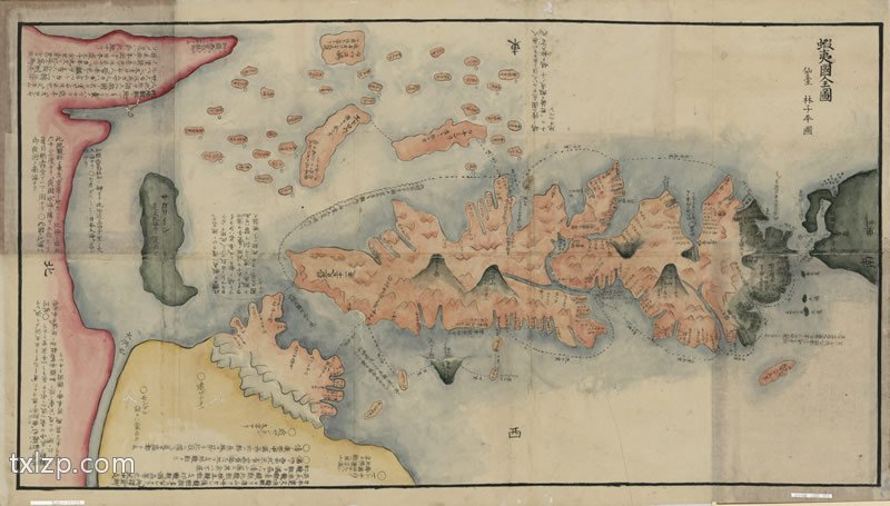 1785年《虾夷国全图》插图