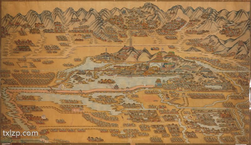 1888年《北京颐和园八旗兵营图》插图