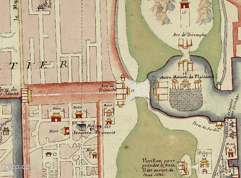 1752年北京最早带经纬线的地图 Plan de Pékin插图1