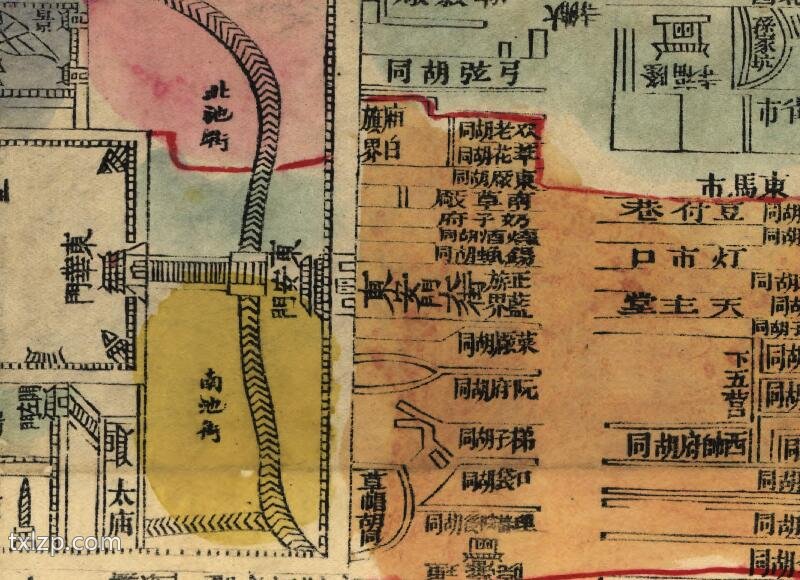 1900年《京城各国暂分界址全图》插图1
