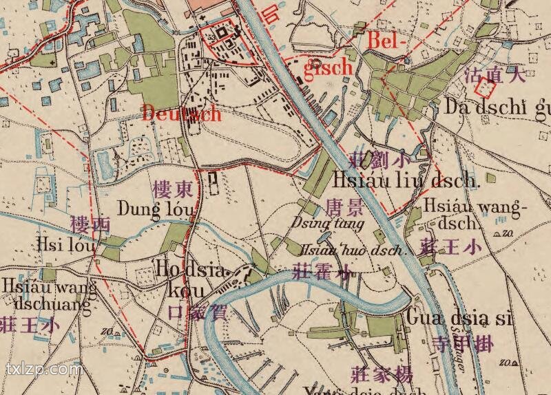 1905年天津地图（英汉双语）插图2