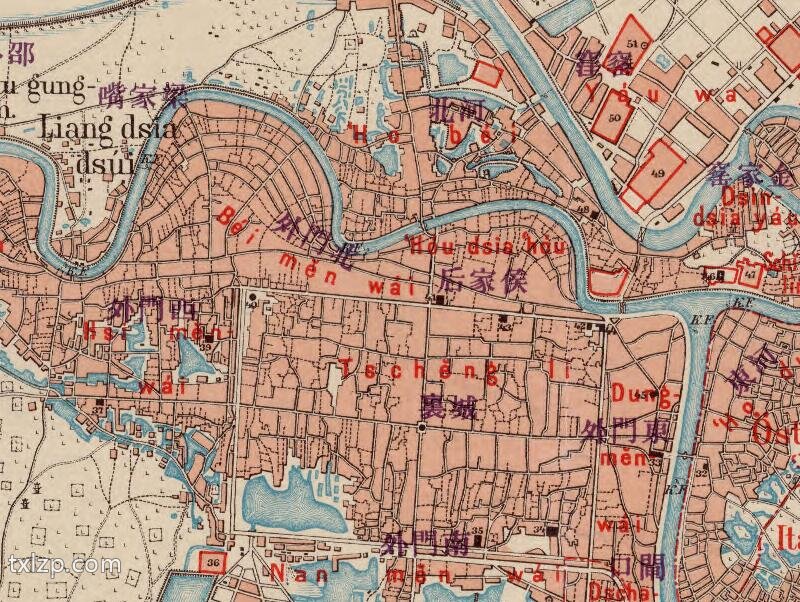 1905年天津地图（英汉双语）插图1