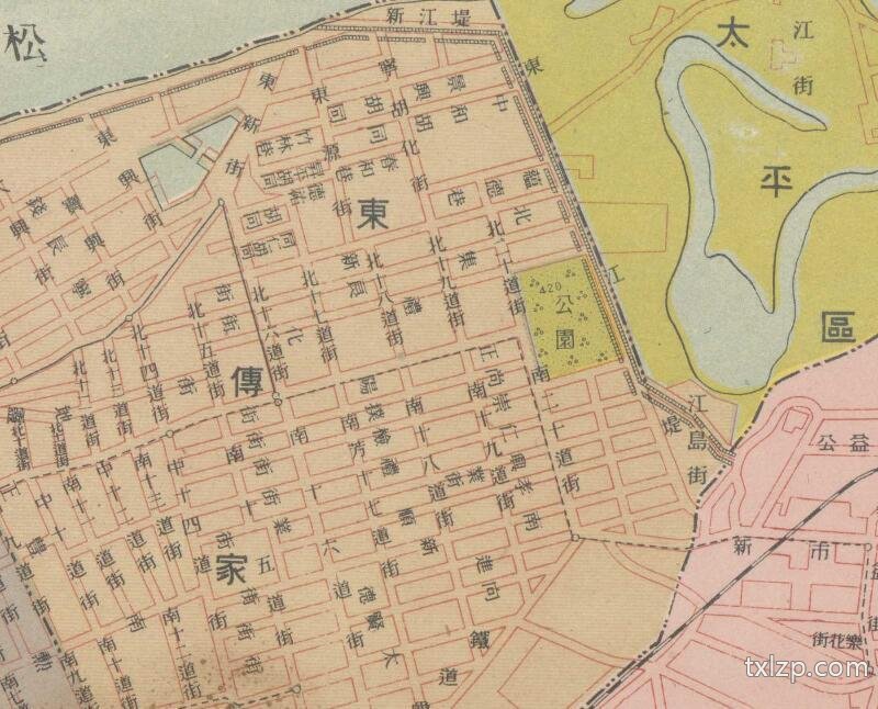 1943年《最新详密 哈尔滨市街图》插图1