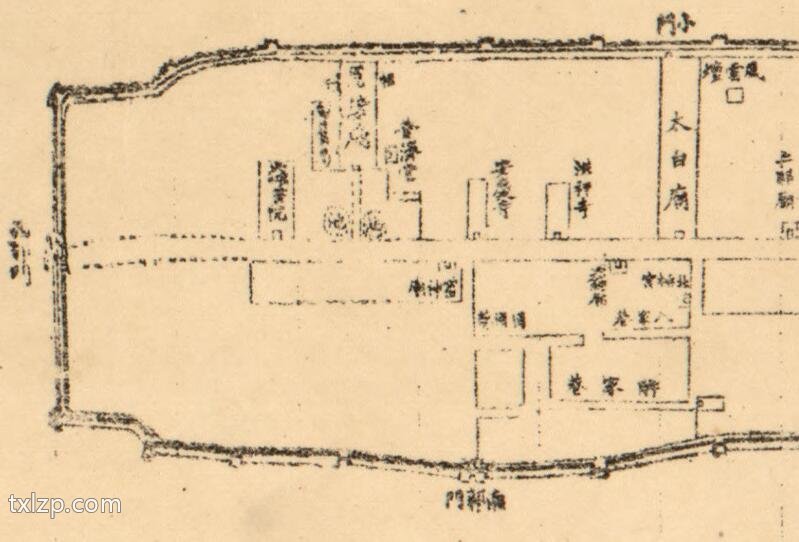 1893年西安《陕西省城图》插图3