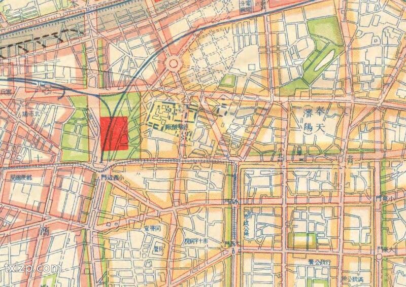 1935年《奉天都市规划概要图》沈阳地图插图1