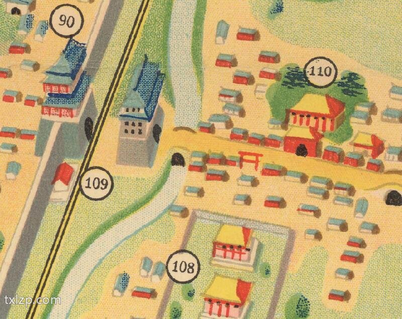 1936年《北平城郊鸟瞰图》插图1