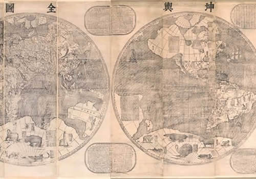 1674年《坤舆全图》南怀仁