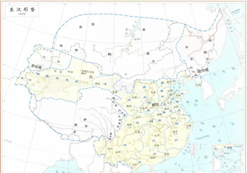 东汉形势图 公元140年