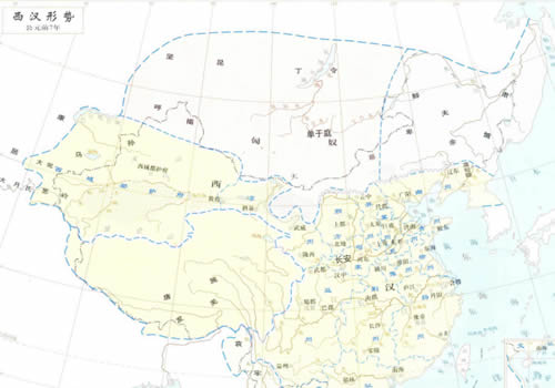 西汉形势地图 公元7年