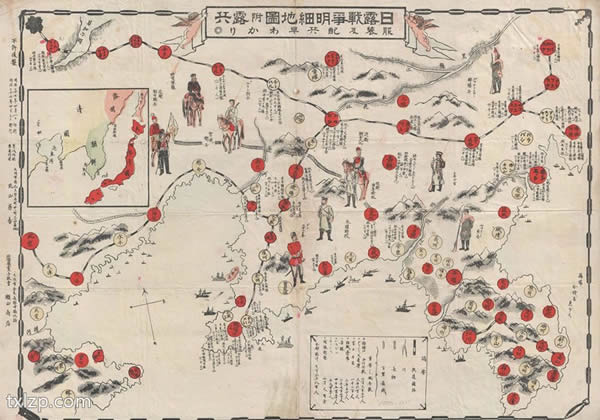 1904年日露战争明细地图