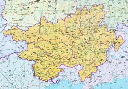 清朝 广西地图全图