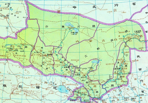 元代 甘肃行省地图