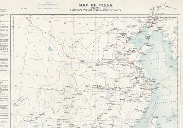 1912年《中国铁路地图》英文版
