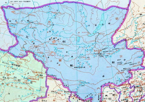 明朝 鞑靼、瓦剌地图