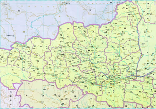 金朝 京兆府路 凤翔路 鄜延路 庆原路 临洮路地图