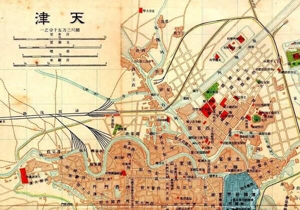 1913年天津租界地图