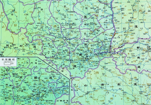 唐朝 京畿道、关内道地图