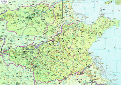 唐朝 都畿道、河南道地图