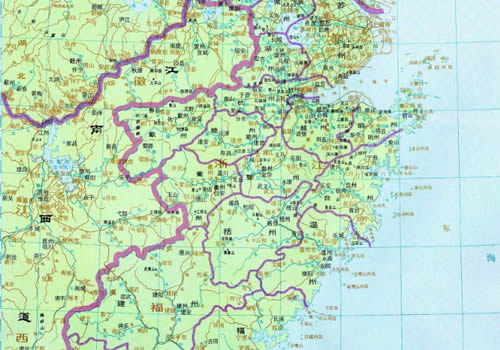 唐朝 江南东道地图全图