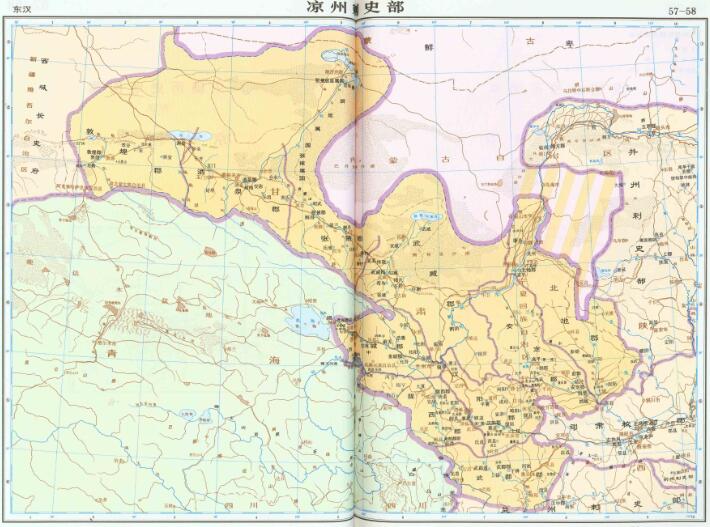 东汉凉州刺史部地图全图