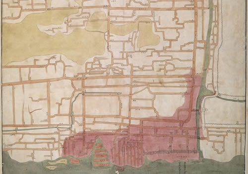 1822年《广州城西关外及十三行图》