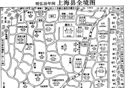 明代弘治年间《上海县全境图》