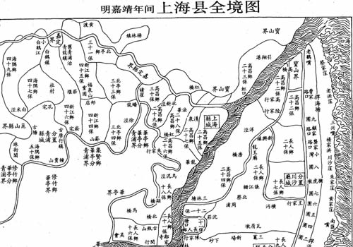明代嘉靖年间《上海县全境图》