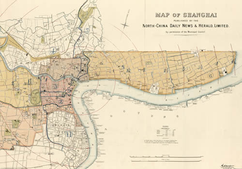 1918年英文版上海地图