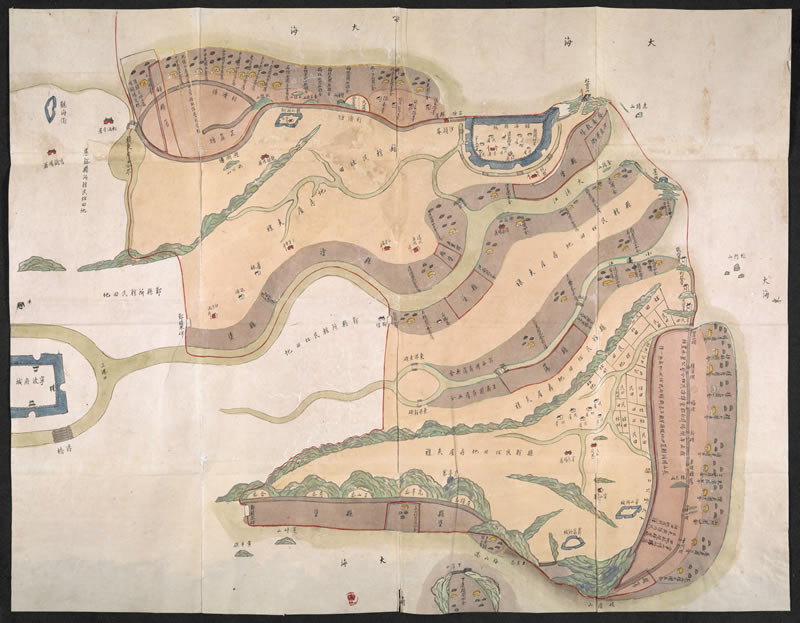 1774年《宁波府镇海县土地分类图》插图