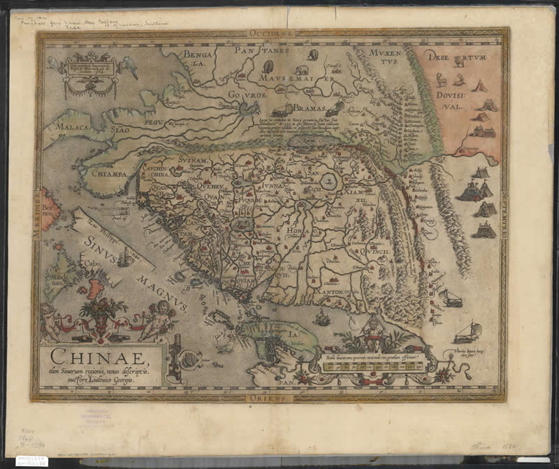 1584年《中国新图》巴尔布达绘制插图