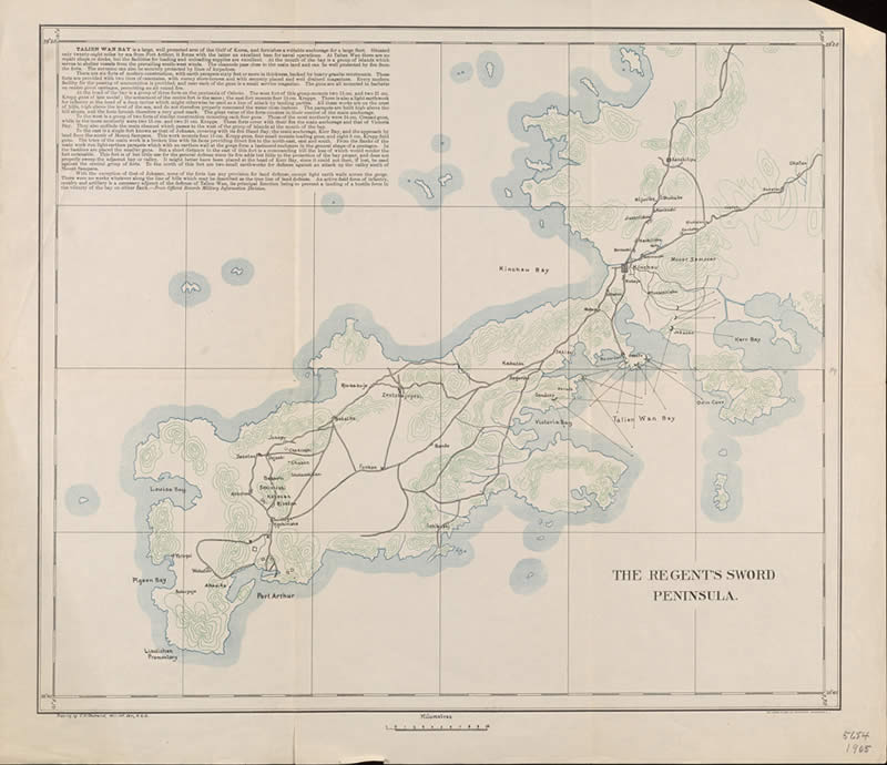 1905年英文版大连地图插图