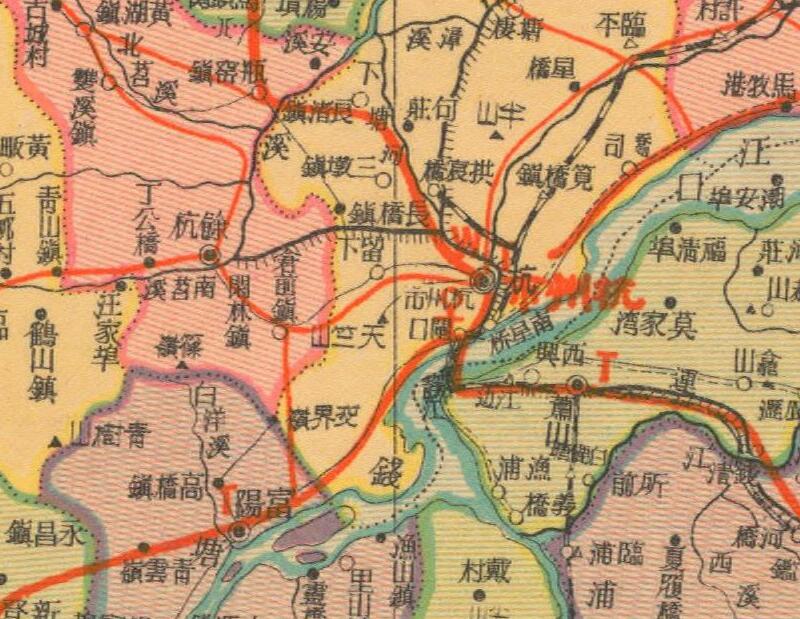 1938年《浙江省明细地图》插图1