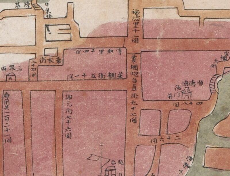 1822年《广州城西关外及十三行图》插图3