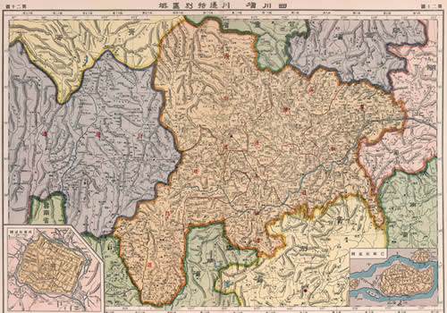 1917年四川省 川边特别区域地图