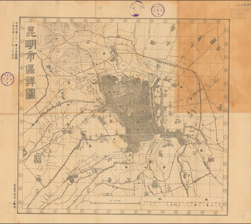 1942年《昆明市区详图》插图